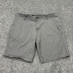 Iron Flex Shorts Mens 40 Gray Chino Casual Pockets Button City Outdoor Work